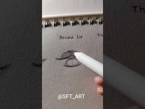 Three ways to draw lips #tutorial #art #lips #sketch #shorts