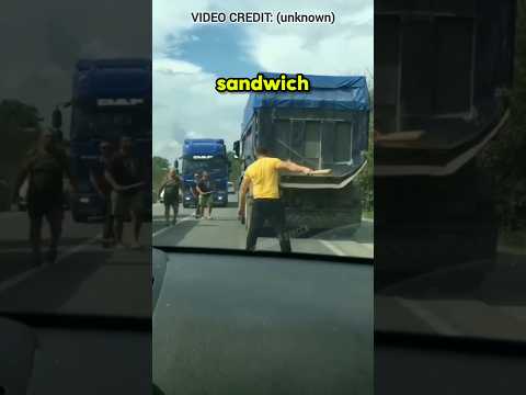 Road Raging Shoulder Driver Gets Instant Karma!