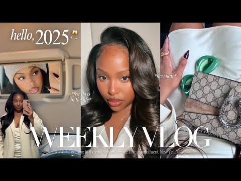 MY FIRST VLOG OF 2025 🥂 new year, new goals, new hair, new adventures & more!