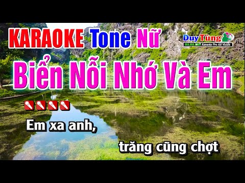 Karaoke || Biển Nỗi Nhớ Và Em – Tone Nữ || Nhạc Sống Duy Tùng