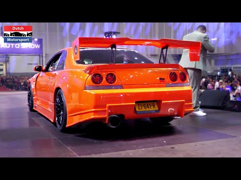 Supercars & Modified Cars Revving at Car Show! - Aventador SVJ, Skyline, Huayra BC, GT500, Veyron,..