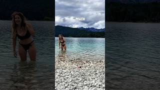 Almanya'nın en turkuaz gölündeyim! 🇩🇪 Water too much🤣İlk bölüm için tıkla  #eibsee #bavaria