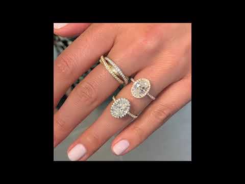 Diamond VS Moissanite; Oval Halo Engagement Rings