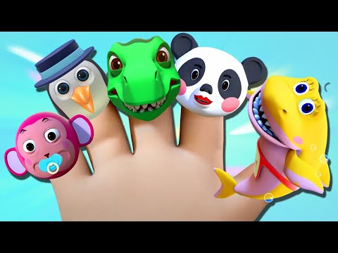 Fun Finger Family Song With Animals @hooplakidz