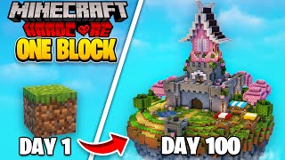 I Spent 100 Days on ONE BLOCK SKYBLOCK in Minecraft 1.21