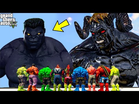 Shinchan And Franklin Upgrade Into GOD BLACK HULK to Fight with ELEMENTAL GOD HULK in GTA V