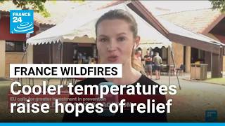 YouTube video thumbnail: Cooler Weather and Potential Rain Move Into the French Region Torched by Wildfires