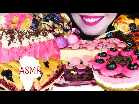 ASMR: CHERRY DESSERT COMPILATION 🍒 | No Talking Mukbang - 먹방 |  Real Eating Sounds