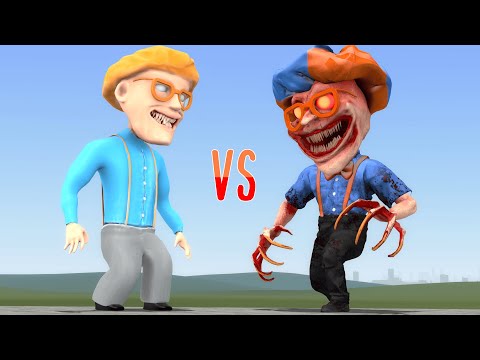 Who is stronger: CREEPY BLIPPI or SCARY BLIPPI?