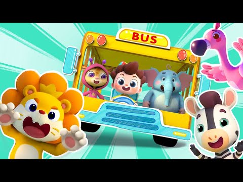 Wheels on the Safari Bus | Animals Version | Bus Song | Nursery Rhymes & Kids Songs | BabyBus