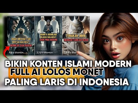 Cara Bikin Konten Shorts ISLAMI MODERN Full AI Bisa Lolos Monet!