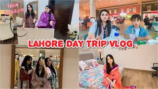 Ghar ka new furniture 🤍 Arosha ka Saree ka shoot 🎬 Lahore day trip ⭐️