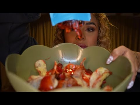 asmr probando receta papas locas - asmr comida