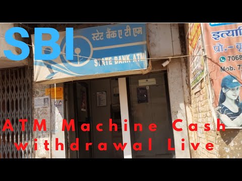 SBI BANK ATM Machine Cash Withdrawal Live