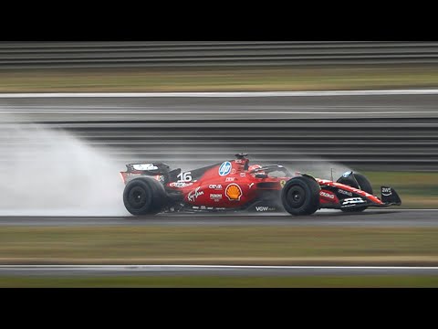 Charles Leclerc in action at Fiorano Circuit in wet conditions: F1 2025 Training with the SF-23!