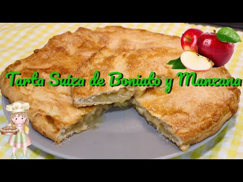 Pastel Suizo de confitura de boniato y manzana,  receta fácil paso a paso