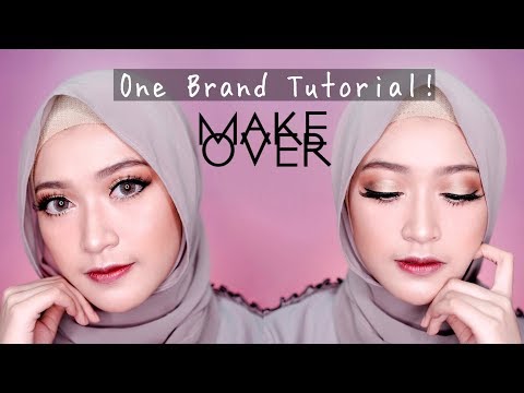 GLAM MAKEUP MAKEOVER  ONE BRAND MAKEUP TUTORIAL | SARITIW