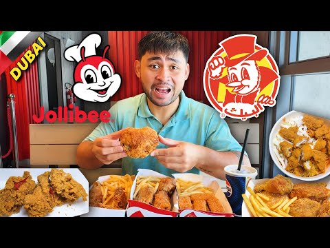 Filipino vs. Arabic Fast Food in DUBAI! Jollibee vs. Albaik! Which one is BETTER?