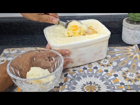 SORVETE DE MANGA CASEIRO COM 3 INGREDIENTES!!