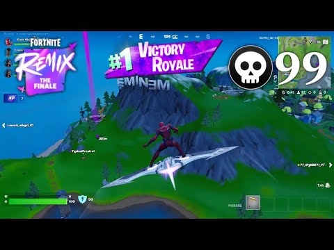 99 Elimination Solo Vs Squads "Zero Build" Gameplay Wins (Fortnite Remix chapter 2 PC)