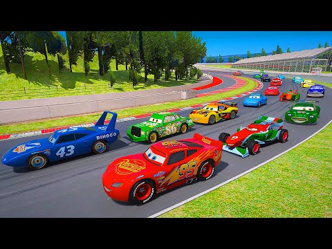 Epic Race at Circuit de Barcelona: McQueen vs Doc Hudson The King Miguel Camino Bernoulli & Friends