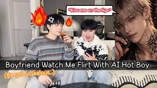 Boyfriend Watch Me Flirt With AI Hot Boy… *He Tongue Kissed Me* [Gay Couple Lucas&Kibo BL]