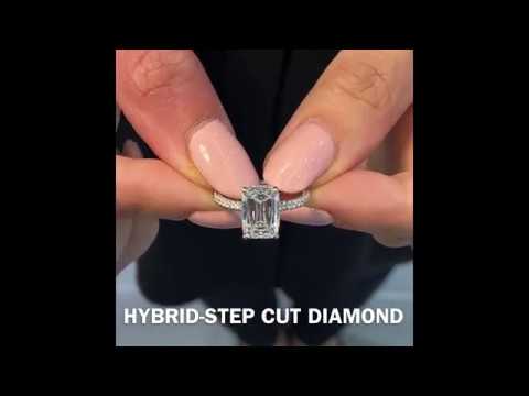 3.04 ct Hybrid Step Cut Diamond Ring