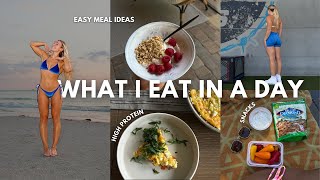 what i eat in a day | minimal cooking, whole foods, high protein & trying to get back on track
