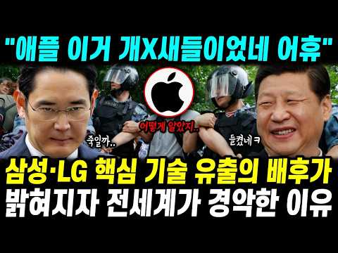 삼성·LG 핵심 기술 유출의 배후가 밝혀지자 전세계가 경악한 이유 "애플 이거 완전 나쁜놈들이었네"