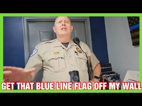 ASKING CHIEF OF POLICE TO REMOVE BLUE LINE FLAG FROM WALL FORT LAWN SOUTH CAROLINA #flag