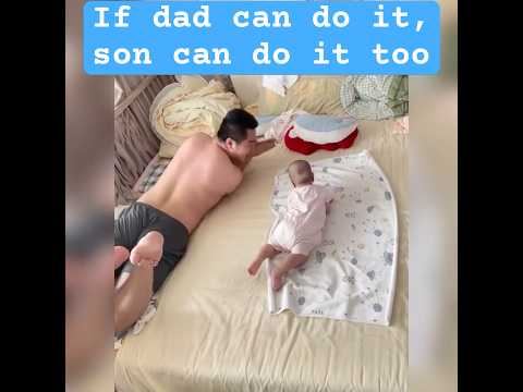 If dad can do it, son can do it too! #funny #fatherson #shorts