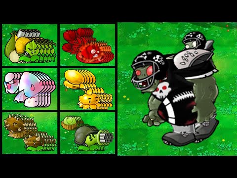 PVZ 1 Hybrid Challenge - 3 All Pult Plants PvZ Epic Mod vs 1 Football GigaGargantuar - Who Will Win?