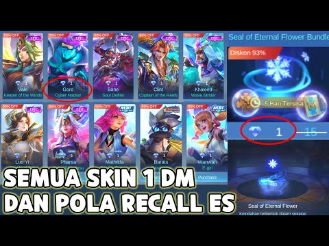 BORONG SKIN 1 DIAMOND & POLA GACHA EFEK RECALL ES PAKE DIAMOND KUNING