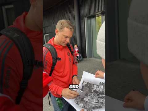 Ich habe MANUEL NEUER getroffen!😱👀 LlNK zum SH0P im PR0FlL🤍 #fußball #zeichnen