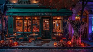 it's Halloween and you're listening to Dark Jazz music on a scary night (halloween cafe ambience)