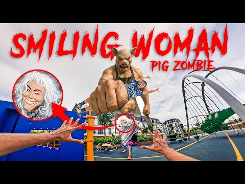 ESCAPING SMILING WOMAN 14.0 | Parkour Pov Horror Film | By B2F Viet Nam