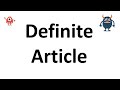 Understanding the Definite Article 'The'