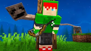 ESSE MONSTRO DO PECOÇO GIGANTE ME OBSERVA DE NOITE NO MINECRAFT!!