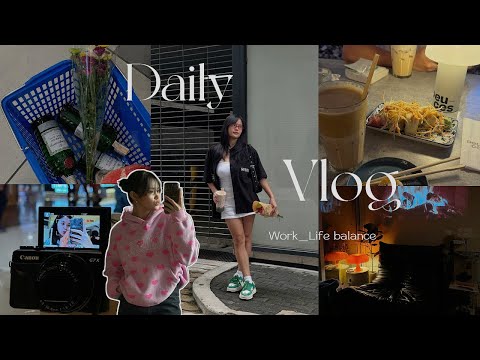 VLOG — productive week at home👩🏻‍💻, realistic work days, salcedo again 💐, shopping 🛍️ & cooking!