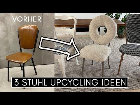 3 Stuhl Upycling Ideen mit MissPompadour Farben - Stühle vom Flohmarkt lackieren und polstern