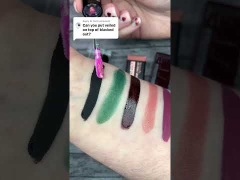 Swatch our duochrome lipgloss over other colors #duochrome #lipgloss  #creativemakeup #graphicliner