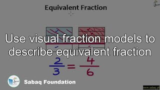Use visual fraction models to describe equivalent fraction