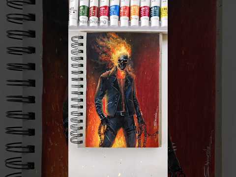 Ghost rider drawing. #shorts