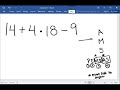Order of Operations and Multiplication