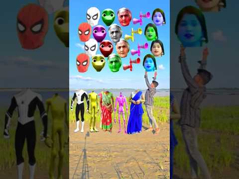 Dancing cute bhabhi, Siren head, dadi, Alien, Spiderman &Me correct head matching vfx #shorts #vfx
