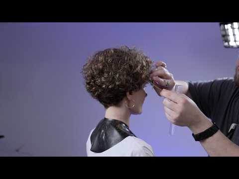 How to Cut a Microphone Shape Haircut – Short Graduation on Curly Hair