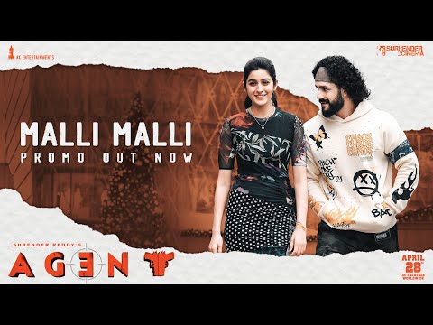 Malli Malli Song Promo | Agent | Akhil Akkineni, Mammootty | Surender Reddy | Anil Sunkara
