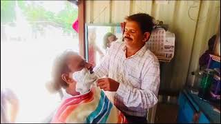 Clean shaven: How to shave your face on rod trip, khatu Shyam G pedal Yatra #khatu #shyam #barber