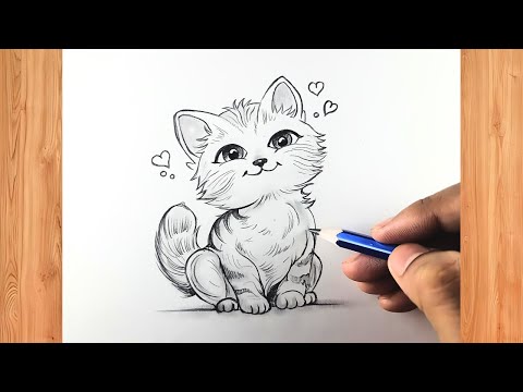 How To Draw a Cat Step By Step 🙀 || Easy Cat Drawing