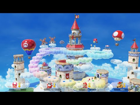 Super Mario Party Jamboree #202 Mario's Rainbow Castle Bowser vs Mario vs Toadette vs Shy Guy